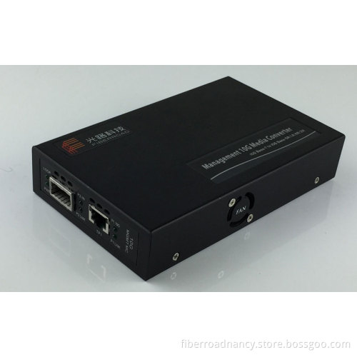 Standalone Web-Smart 10G Media Converter SFP + Fiber Module